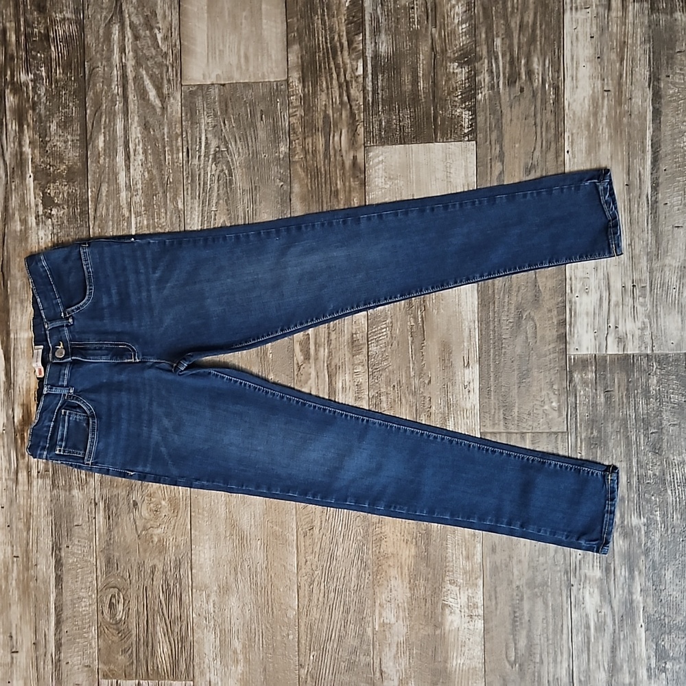 Levi's 710 Super Skinny Mid-Rise Adjustable Waist Dark Blue Jeans Girls 16 Reg